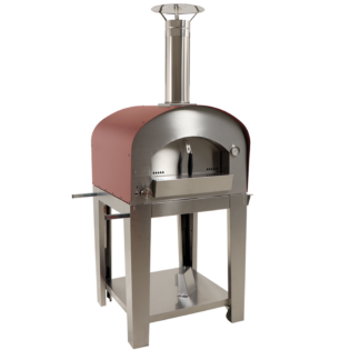 Forno a gas da esterno con carrello Seven Italy Persefone - Rosso
